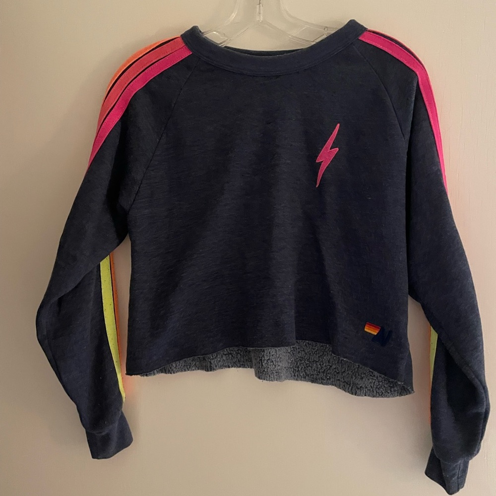 Aviator Nation Bolt Cropped Sweatshirt